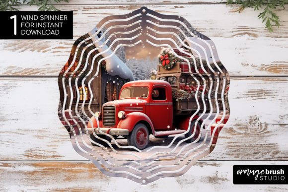 3D Christmas Truck Wind Spinner Design Guide