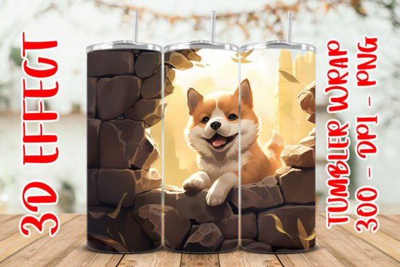 3D Cute Inushiba Flower Tumbler 10: Elevating Custom Drinkware Design