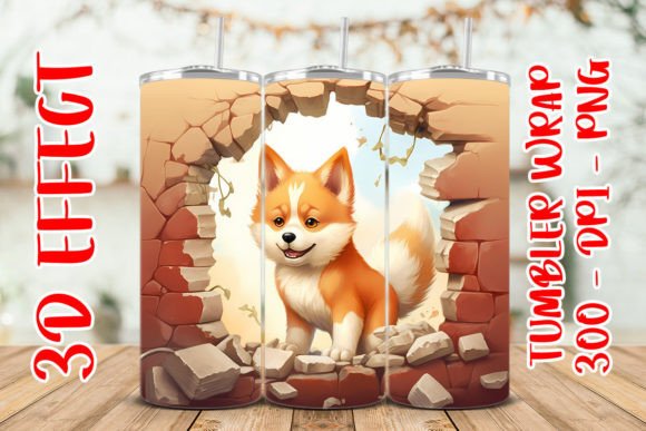 3D Cute Inushiba Flower Tumbler: Evaluating the Digital Sublimation Asset