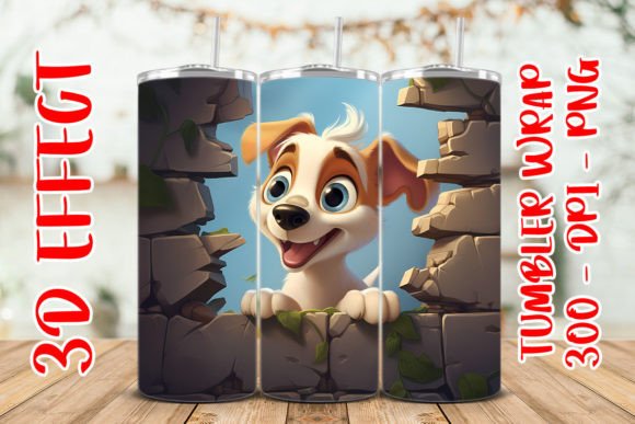 3D Dog Flower Tumbler 3: Elevating Custom Drinkware with High-Resolution Sublimation Art