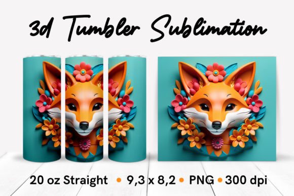 3D Fox Tumbler Sublimation Wrap 20 Oz: Strategic Asset for Custom Drinkware Production