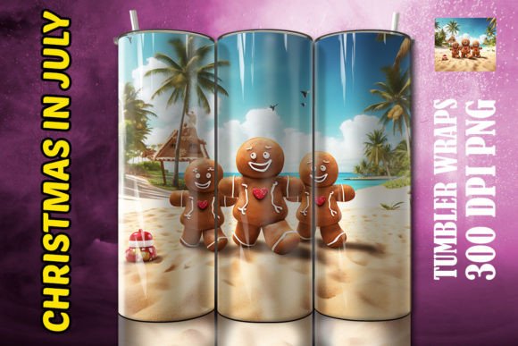 3D Gingerbread Men Tumbler 2: Elevating Holiday Drinkware with Digital Sublimation