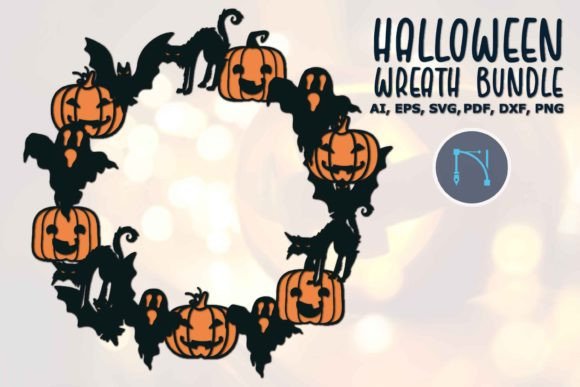 3D Halloween Bat Ghost Pumpkin Wreath SVG Guide