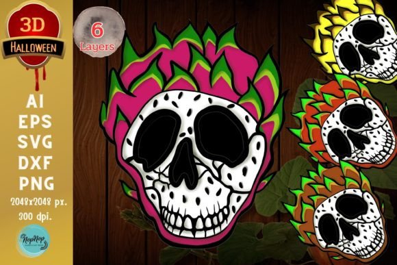 3D Halloween Fruit Skull Dragon Fruit: Mastering Digital Cut Files for Professional Results