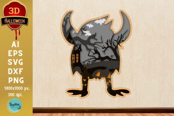 3D Halloween Monster Set V.3: Bringing Dimensional Fun to Seasonal Celebrations