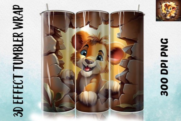 3D Lion Flower Tumbler 10: Sublimation Design Guide