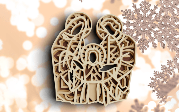 3D Nativity SVG 4 Layer Christmas Svg: Elevating Holiday Decor with Digital Craftsmanship