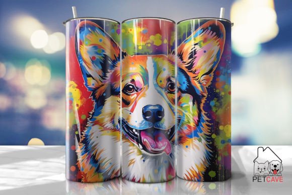 3D Pop Art Fusion Corgi Tumbler Wrap: Integrating Digital Assets into Sublimation Workflows