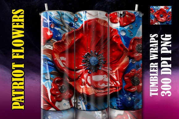 3D Red Poppies Flower Tumbler 2: Integrating Digital Assets into Sublimation Workflows