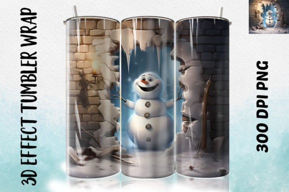 3D Snow Man Flower Tumbler 8: Elevating Seasonal Sublimation with Digital Precision