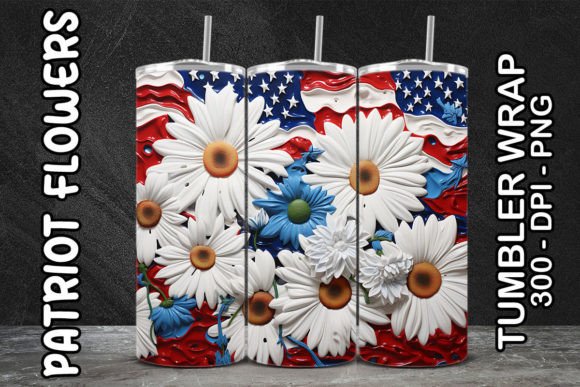 3D White Daisies Flower Tumbler 2: Elevating Sublimation Projects with Realistic Floral Depth