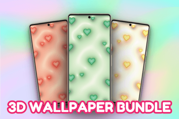 Elevate Your Digital Aesthetic with Pastel 3D Heart Background Wallpaper