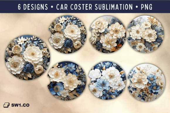Evaluating 3D White Flower Car Coaster Sublimation for Custom Automotive Accessories