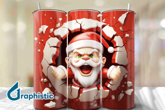 Evaluating Santa 3D Smash Wall Art Background 20 for Digital Design