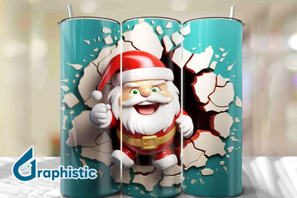 Evaluating Santa 3D Smash Wall Art Background 22 for Digital Design