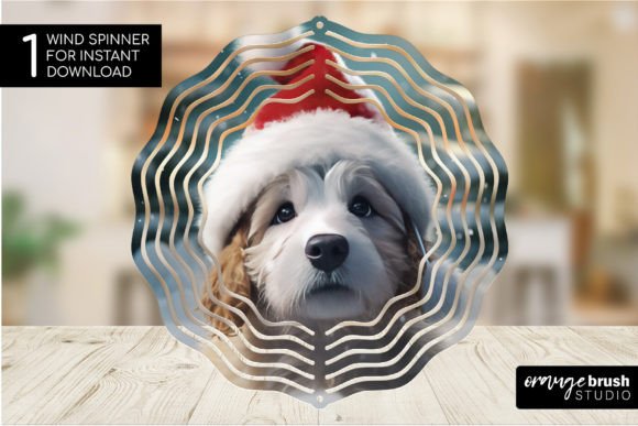 Evaluating the 3D Christmas Wind Spinner Dog PNG Design for Seasonal Outdoor Decor