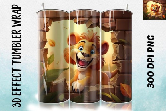 Mastering Sublimation with the 3D Lion Flower Tumbler 8 PNG Design