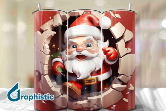 Santa 3D Smash Wall Art Background 14: A Digital Asset Guide
