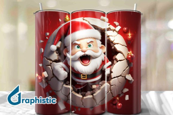 Santa 3D Smash Wall Art Background 27: Strategic Application for Digital Design and Seasonal Campaigns